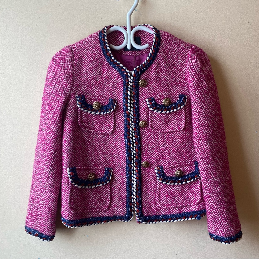 Chanel style tweed blazer
